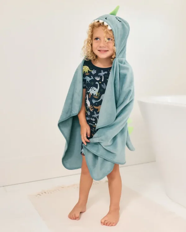 Roary the Dino Kids Hooded Bath Towel