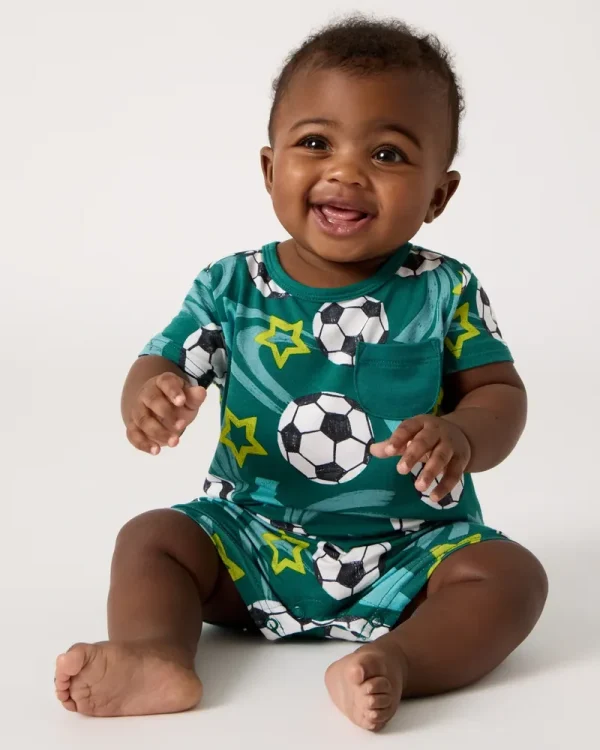 Soccer Stars Pocket Shorty Romper