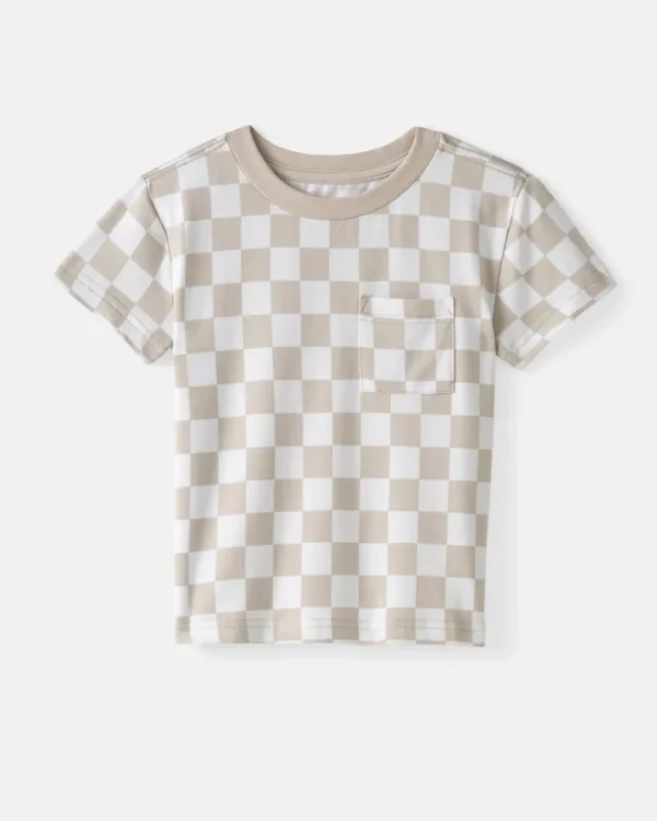 Stone Checks Relaxed Pocket Tee