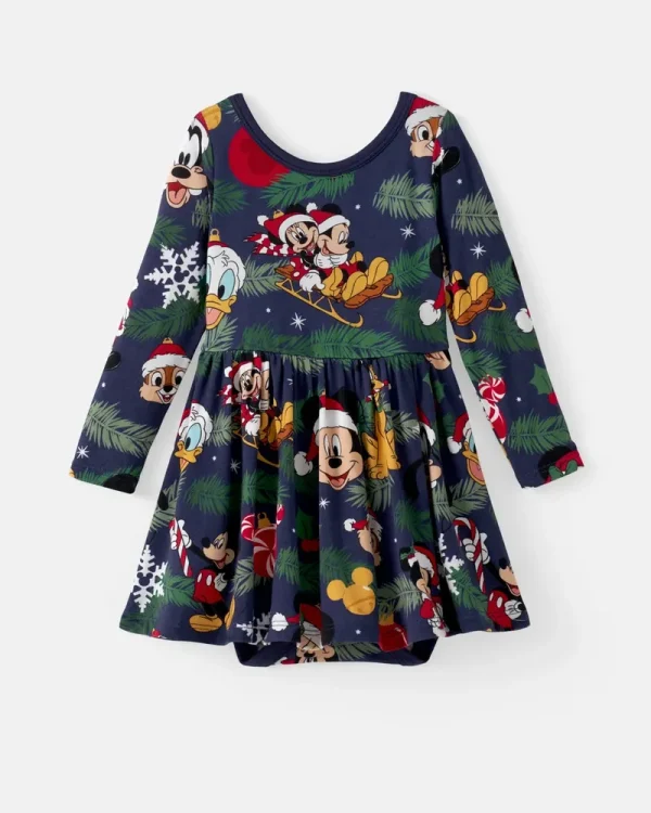 Disney Mickey & Friends Deck The Halls Twirl Dress with Bodysuit