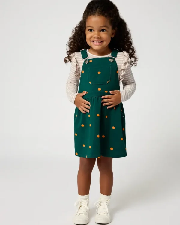 Mini Pumpkins Skirt Overall Dress
