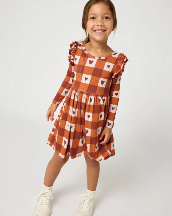 Harvest Hearts Flutter Skater Dress