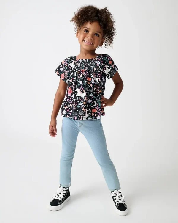 Woodland Fantasy Smocked Flutter Top