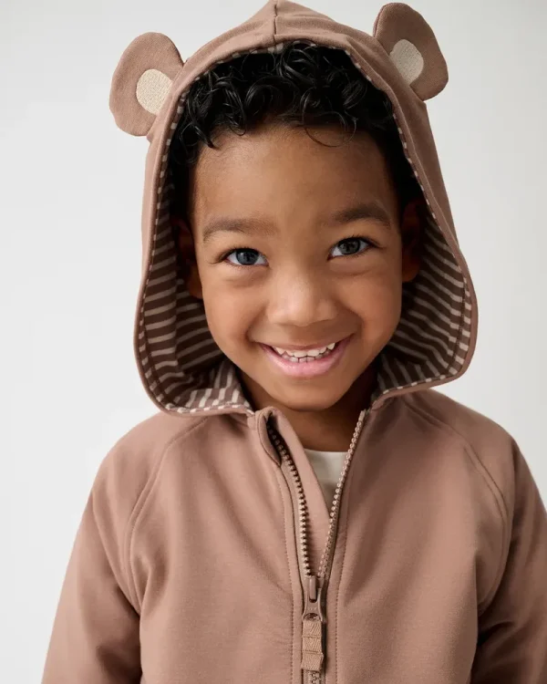 Teddy Brown Bear Zip Up Hoodie