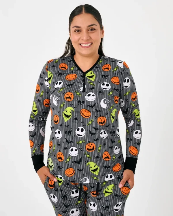 Disney The Nightmare Before Christmas Women's Long Sleeve Pajama Top