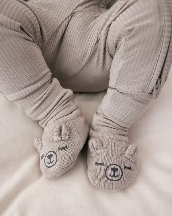 Dove Gray Bear Booties