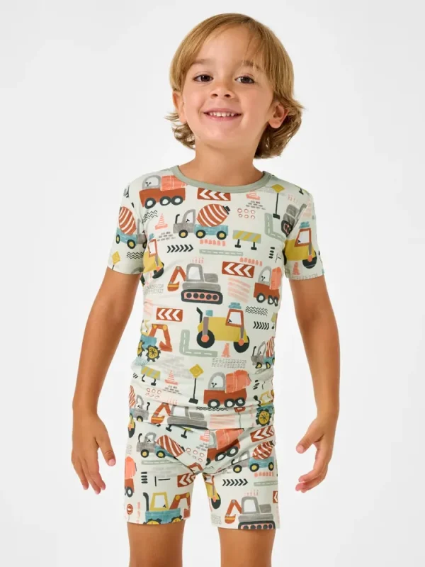 Mini Builders Two-Piece Short Sleeve & Shorts Pajama Set