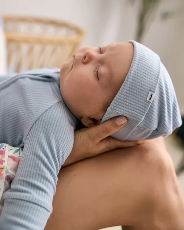 Light Fog Ribbed Infant Beanie