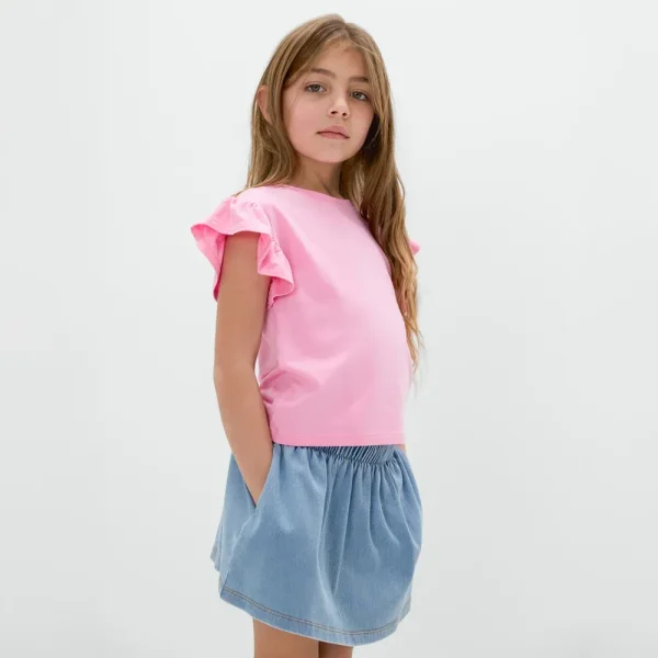 Light Blue Denim Skort