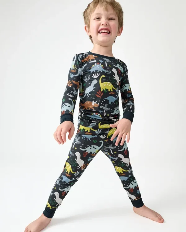 Jurassic Jungle Navy Two-Piece Pajama Set