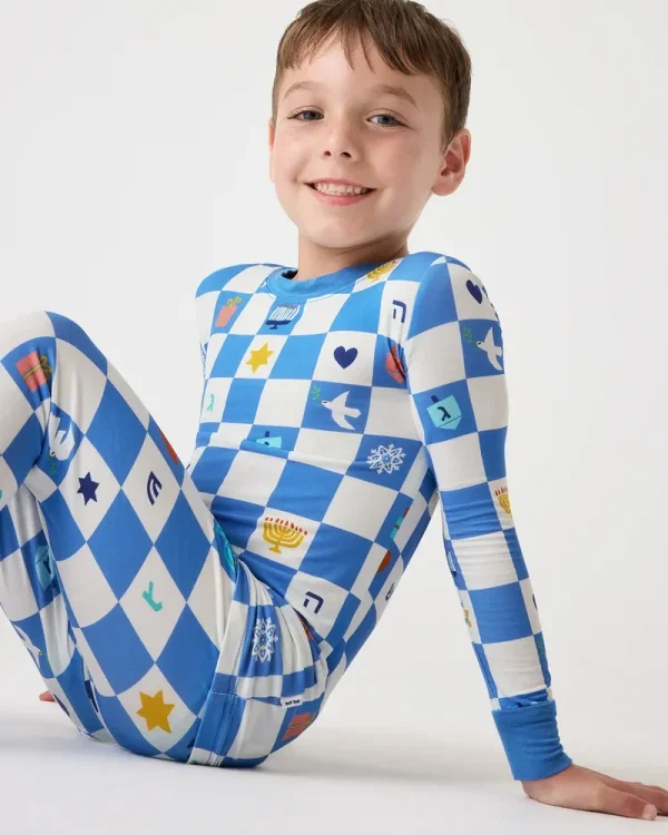 Hanukkah Checks Two-Piece Pajama Set