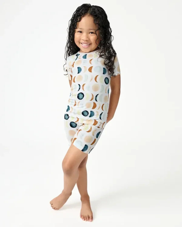 Luna Neutral Two-Piece Short Sleeve & Shorts Pajama Set