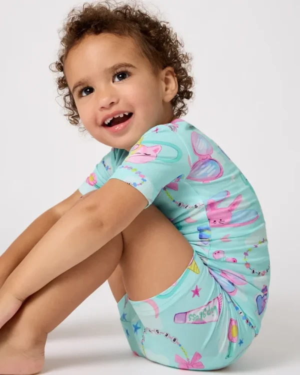 Slumber Club Two-Piece Short Sleeve & Shorts Pajama Set