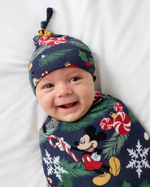 Disney Mickey & Friends Deck The Halls Swaddle & Hat Set