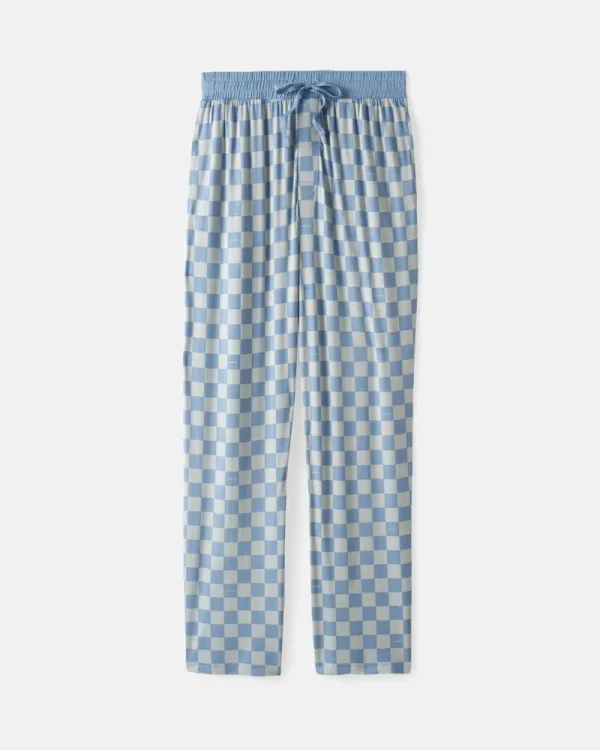 Dusk Blue Checks Men's Pajama Pants