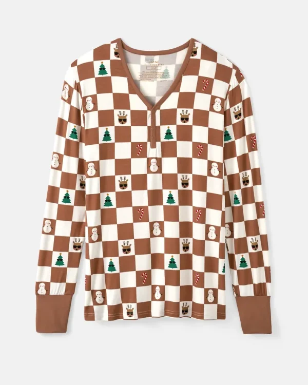 Holiday Checks Women's Pajama Top