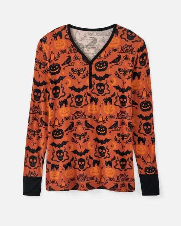 Midnight Mischief Women's Long Sleeve Pajama Top