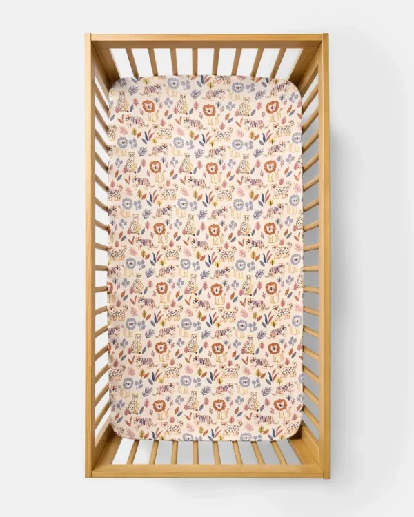 Savanna Friends Fitted Crib Sheet