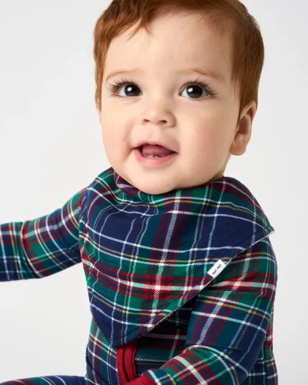 Northern Night Plaid Bandana Bib