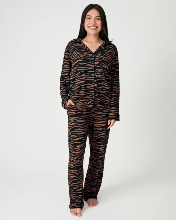 Wild Stripes Women's Long Sleeve Pajama Set