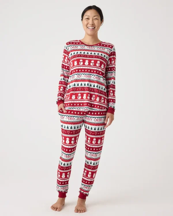 Festive Fair Isle Women's Pajama Top