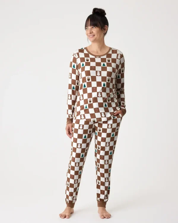 Holiday Checks Women's Pajama Top