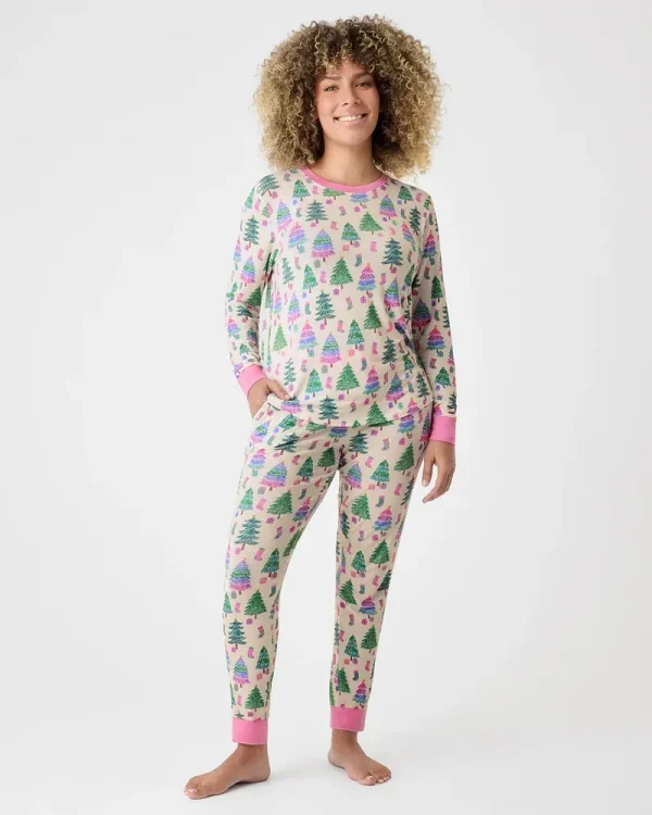 Joyful Traditions Pink Women's Pajama Top