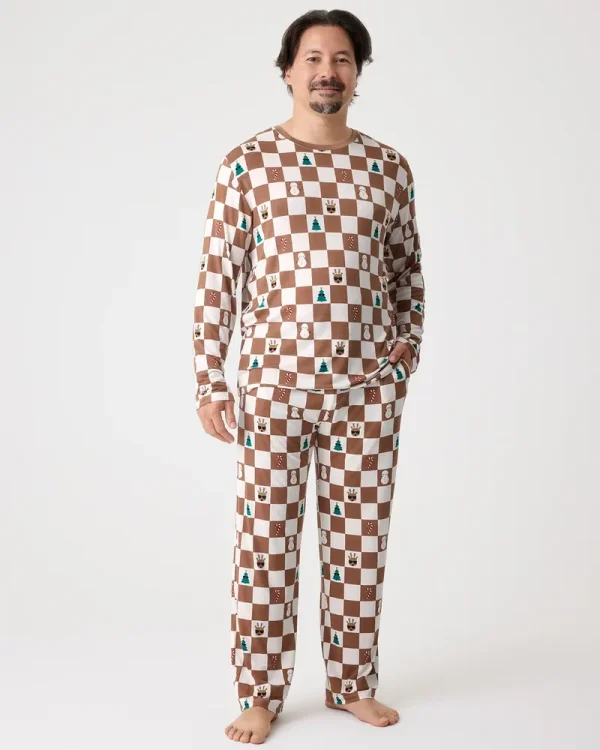 Holiday Checks Men's Pajama Top