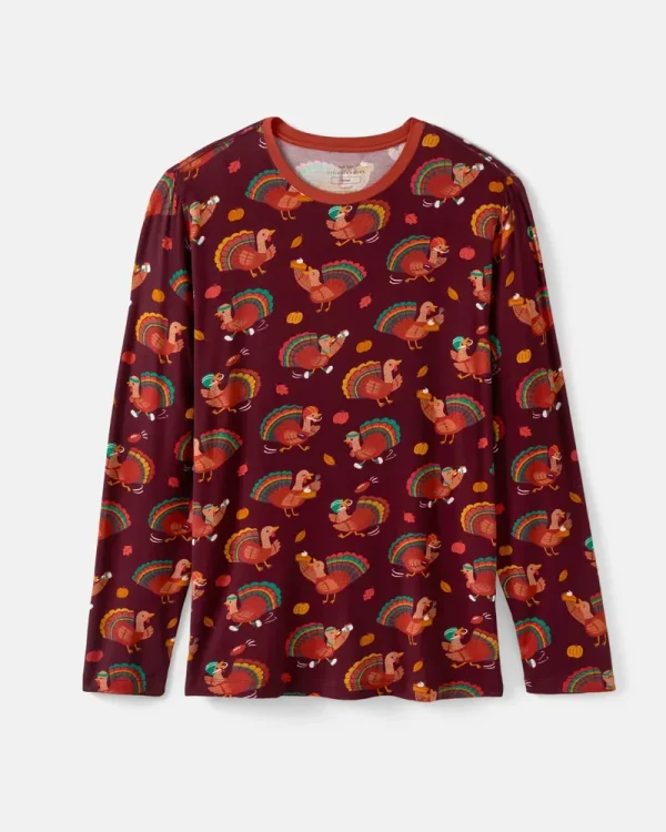 Turkey Dash Men's Pajama Top