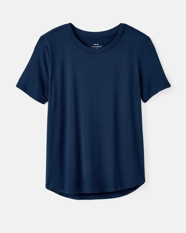 Classic Navy Women's Short Sleeve Pajama Top