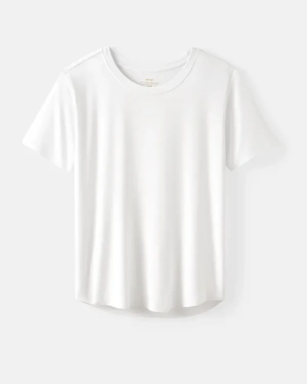 Bright White Women's Short Sleeve Pajama Top
