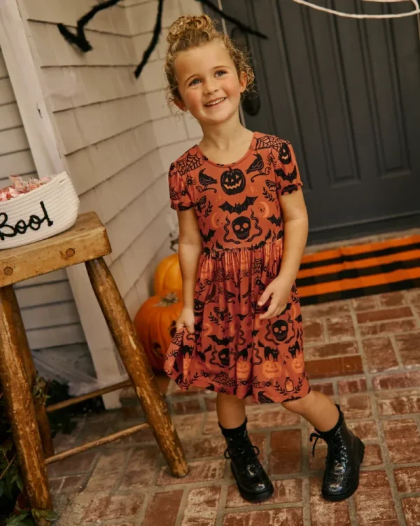 Midnight Mischief Bow Back Skater Dress