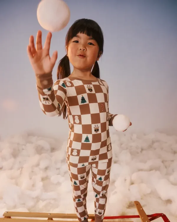 Holiday Checks Two-Piece Pajama Set