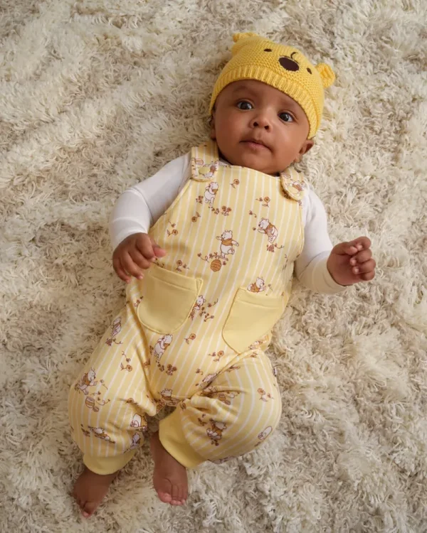 Disney Winnie The Pooh Sweet Strolls Stripe Overall Romper