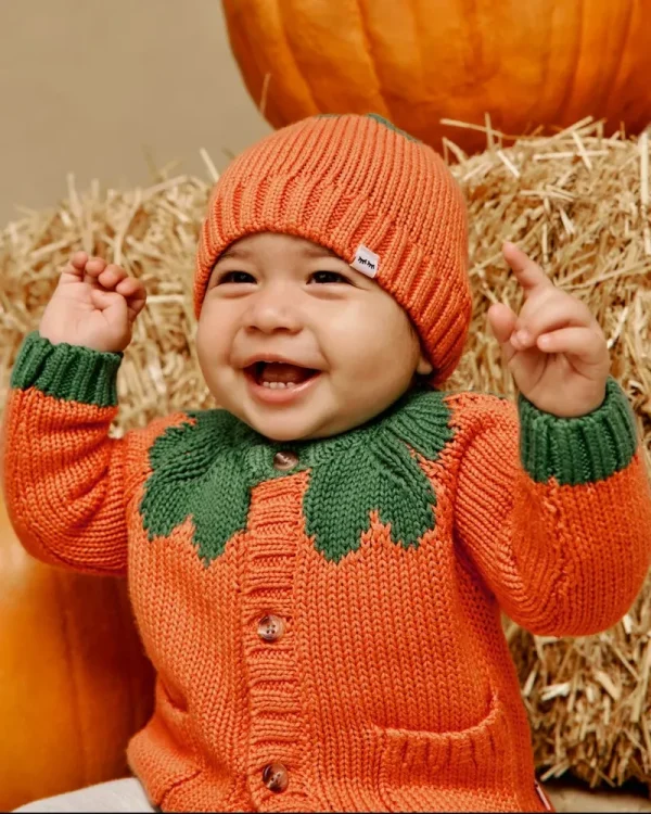 Pumpkin Cardigan Sweater