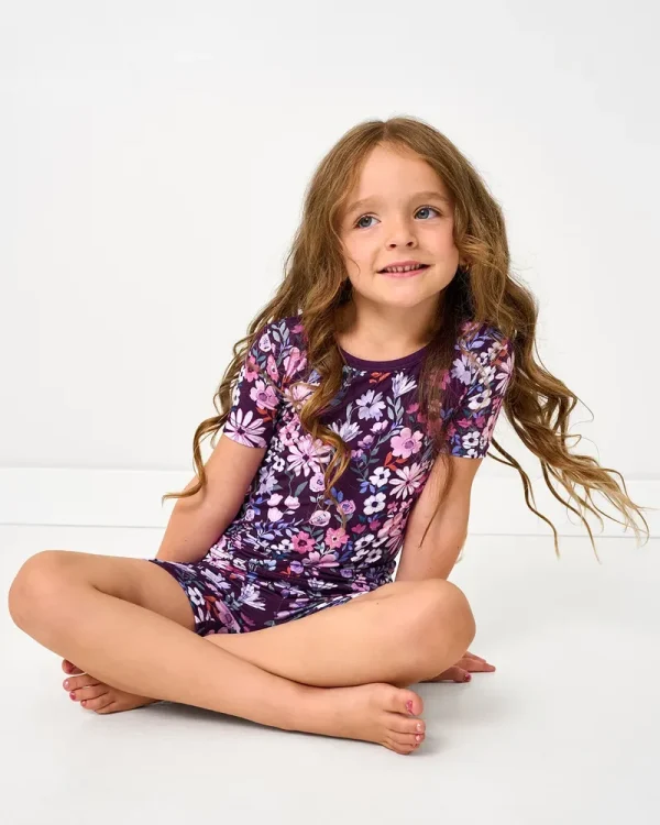 Violet Meadow Two-Piece Short Sleeve & Shorts Pajama Set